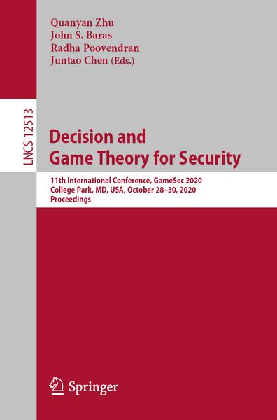 Produktbild: Decision and Game Theory for Security