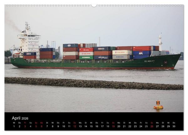 Produktbild: Schiffe im Hamburger Hafen (Wandkalender 2026 DIN A2 quer), CALVENDO Monatskalender