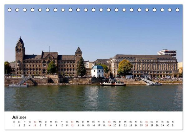 Produktbild: Rhein und Burgen (Tischkalender 2026 DIN A5 quer), CALVENDO Monatskalender