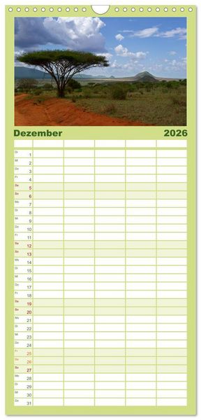 Produktbild: Familienplaner 2026 - Abenteuer Afrika - Im Paradies der Tiere mit 5 Spalten (Wandkalender, 21 x 45 cm) CALVENDO