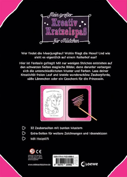 Produktbild: Mein gro&szlig;er Kreativ-Kratzelspa&szlig;: F&uuml;r M&auml;dchen