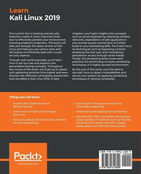 Produktbild: Learn Kali Linux 2019