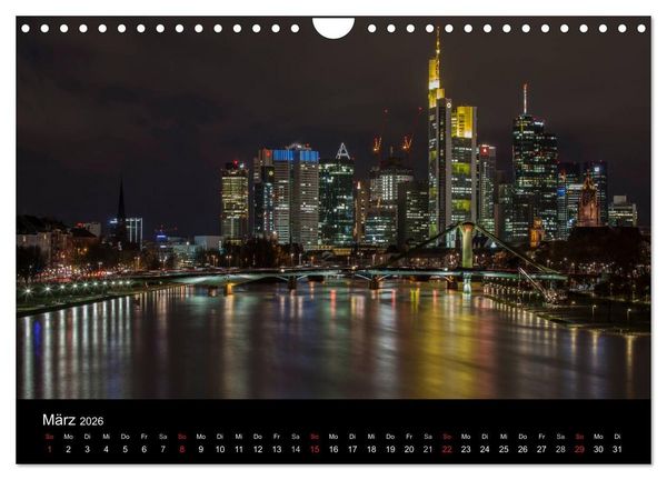 Produktbild: Frankfurt Skylights 2026 (Wandkalender 2026 DIN A4 quer), CALVENDO Monatskalender