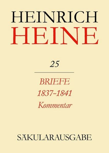 Produktbild: Briefe an Heine 1837-1841. Kommentar