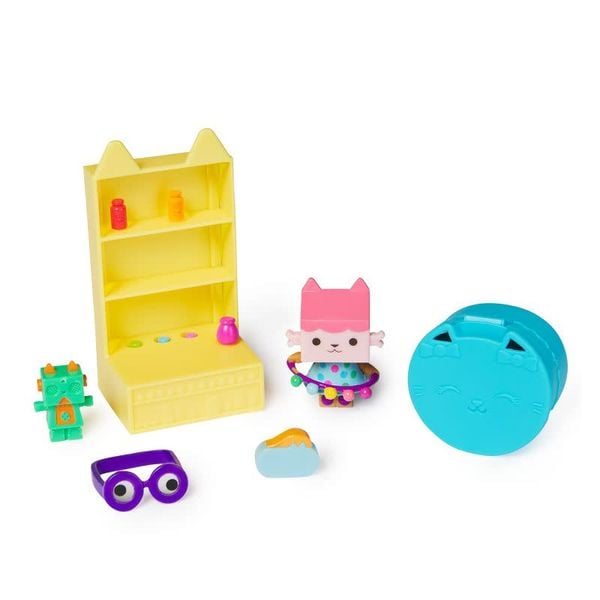 Produktbild: Gabby’s Dollhouse, Bobble Kitty Möbel Pack, Katzen-Figur mit Puppenhausmöbeln und Zubehörteilen