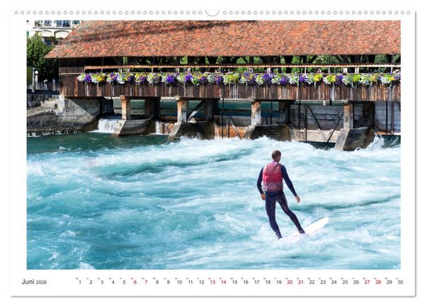 Produktbild: Malerisches Thun (hochwertiger Premium Wandkalender 2026 DIN A2 quer), Kunstdruck in Hochglanz