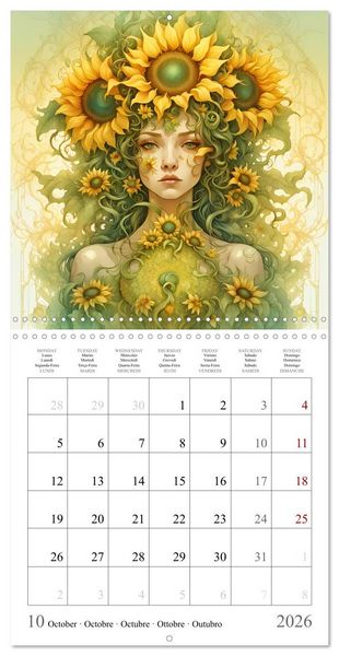 Produktbild: Beaut&eacute;s florales (Calendrier mural carr&eacute; 2026 30x30 cm) Calendrier double avec une page pour vos prises de notes