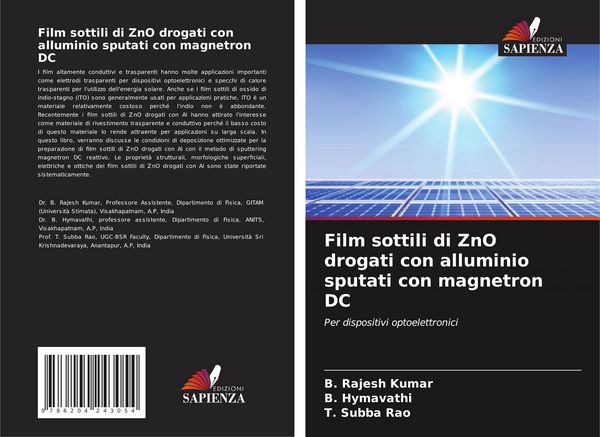 Produktbild: Film sottili di ZnO drogati con alluminio sputati con magnetron DC