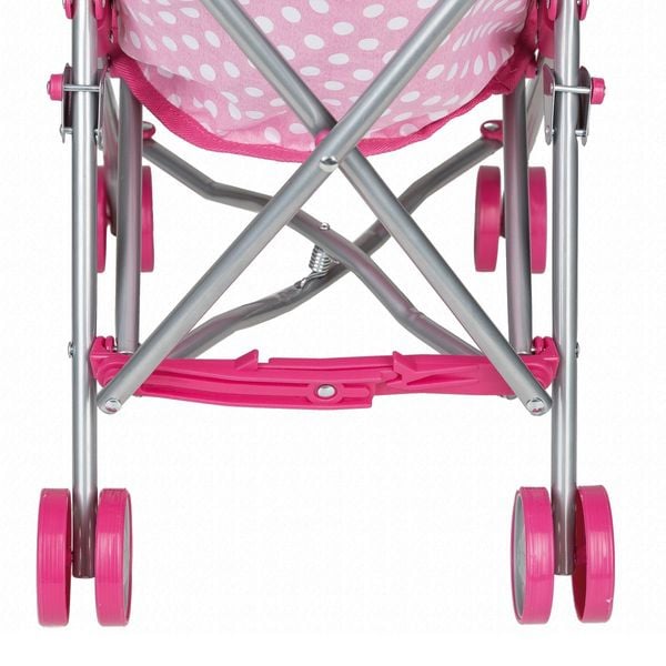 Produktbild: Idena Puppenbuggy zusammenklappbar pink 52x26x55cm Schiebeh&ouml;he 55cm