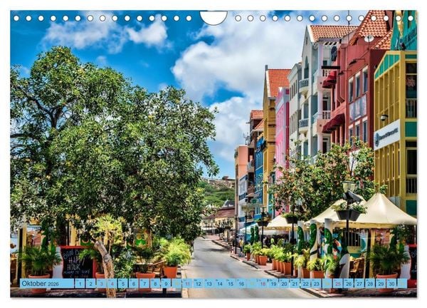 Produktbild: Cura&ccedil;ao - bunte Insel in der Karibik (Wandkalender 2026 DIN A4 quer), CALVENDO Monatskalender