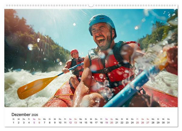 Produktbild: Rafting f&uuml;r Mutige (Wandkalender 2026 DIN A2 quer), CALVENDO Monatskalender
