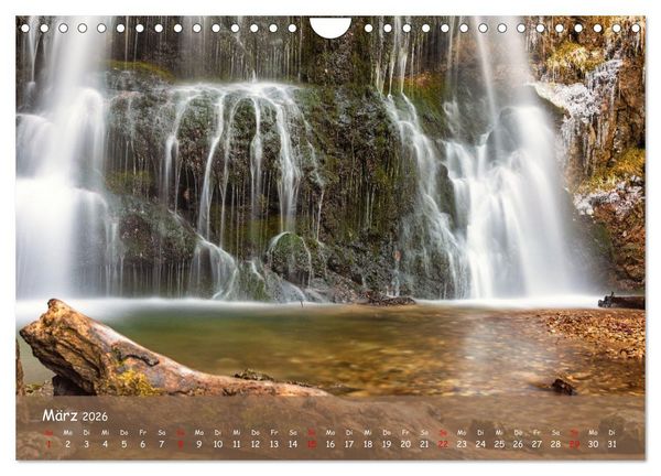 Produktbild: Faszinierende Naturschauspiele - imposante Klamm und Wasserfall Fotografie (Wandkalender 2026 DIN A4 quer), CALVENDO Monatskalender