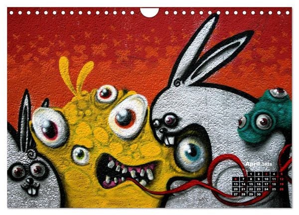 Produktbild: Street-Art 2026 / CH-Version (Wandkalender 2026 DIN A4 quer), CALVENDO Monatskalender