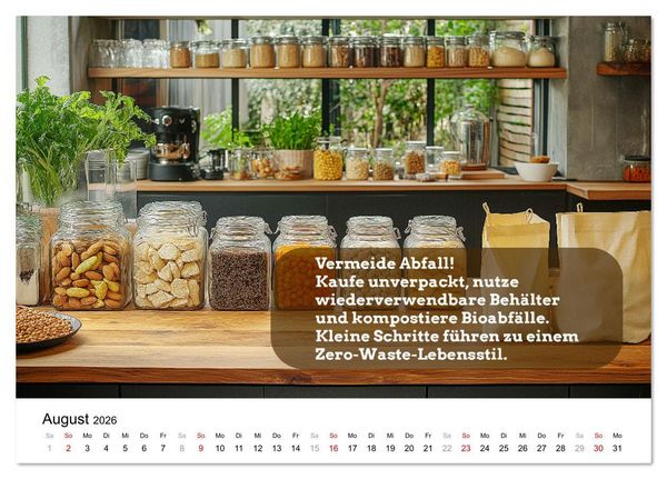 Produktbild: Nachhaltige Neujahrsvors&auml;tze - Der umweltfreundliche Jahreskalender (Tischkalender 2026 DIN A5 quer), CALVENDO Monatskalender