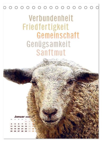 Produktbild: Krafttiere - Inspirierende Begleiter voller Magie und Seele (Tischkalender 2027 DIN A5 hoch), CALVENDO Monatskalender