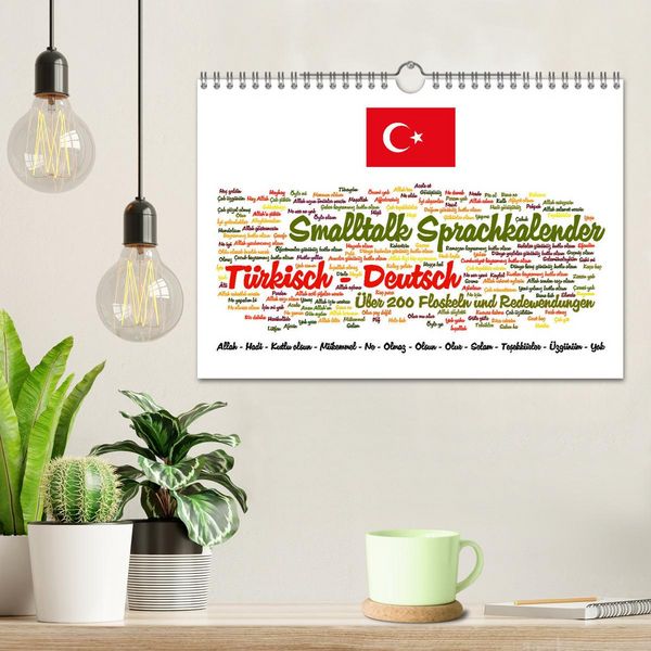Produktbild: Smalltalk Sprachkalender T&uuml;rkisch-Deutsch (Wandkalender 2026 DIN A4 quer), CALVENDO Monatskalender