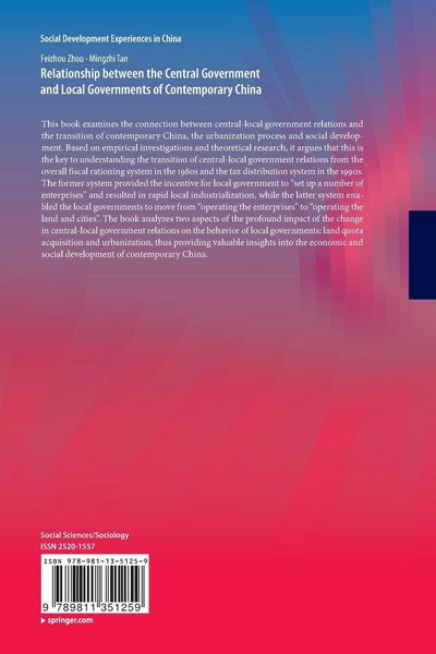 Produktbild: Relationship between the Central Government and Local Governments of Contemporary China