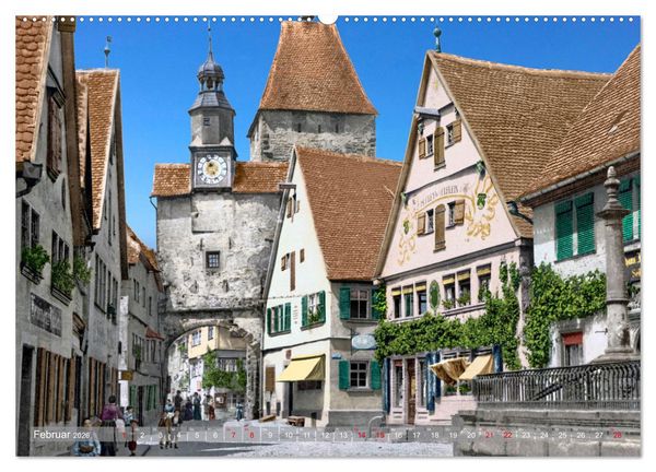 Produktbild: Rothenburg ob der Tauber um das Jahr 1900 &ndash; Fotos neu koloriert (hochwertiger Premium Wandkalender 2026 DIN A2 quer), Kunstdruck in Hochglanz