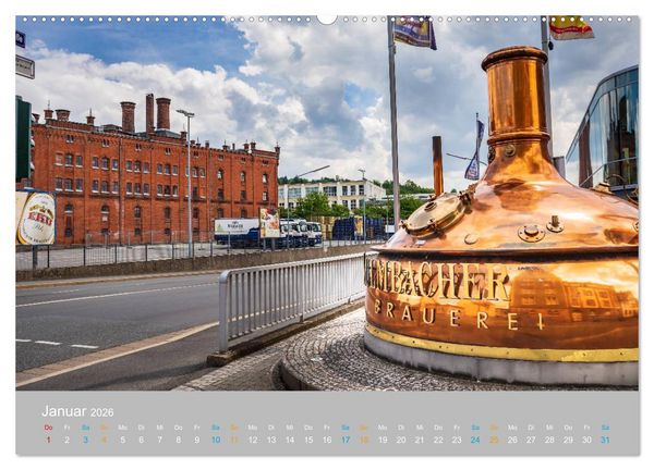 Produktbild: Kulmbach - zu F&uuml;&szlig;en der Plassenburg (Wandkalender 2026 DIN A2 quer), CALVENDO Monatskalender
