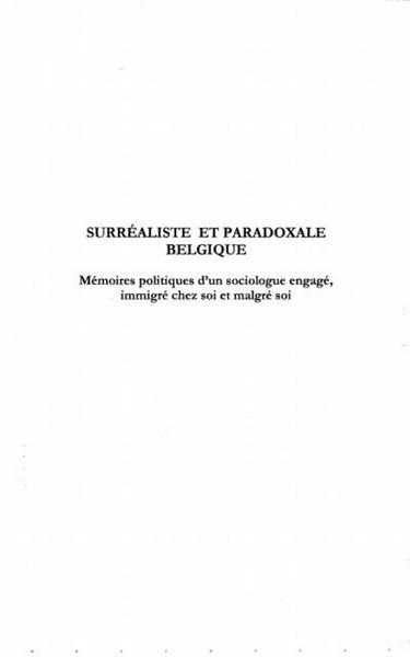 Produktbild: Surrealiste et paradoxale belgique