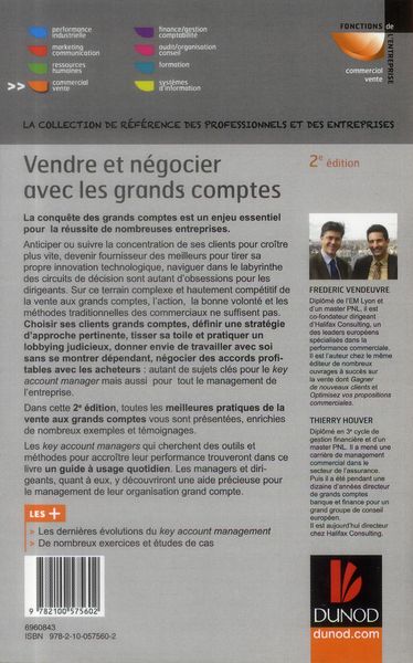 Produktbild: Vendre et Negocier Avec les Grands Comptes; Profession Key Account