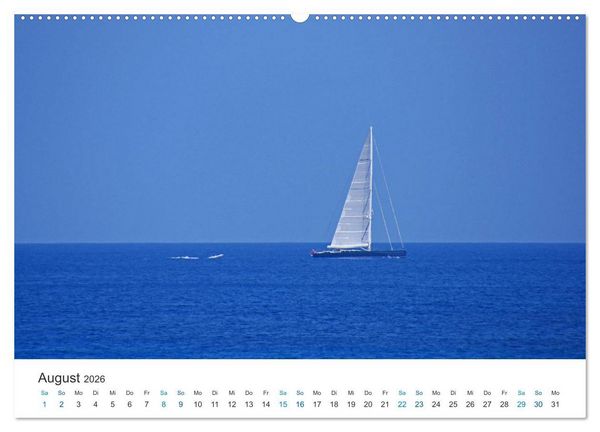 Produktbild: Segelboote und Yachten - Lebensart am Mittelmeer (hochwertiger Premium Wandkalender 2026 DIN A2 quer), Kunstdruck in Hochglanz