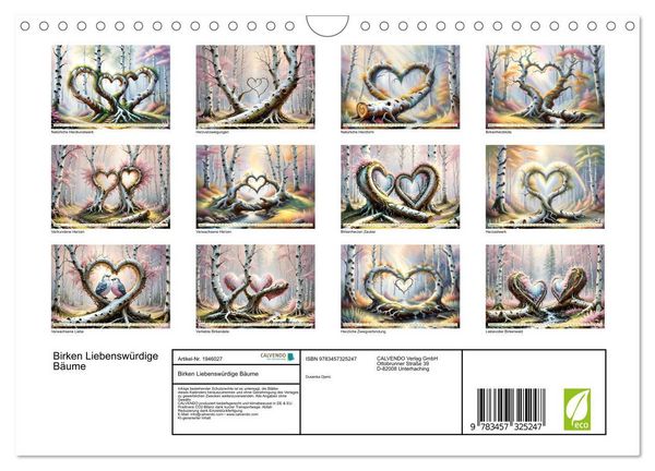 Produktbild: Birken Liebensw&uuml;rdige B&auml;ume (Wandkalender 2026 DIN A4 quer), CALVENDO Monatskalender