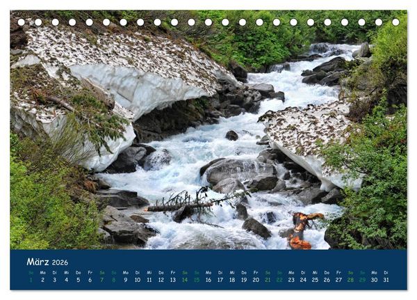 Produktbild: Bergwelt Hohe Tauern - Wandergenuss in alpiner Landschaft (Tischkalender 2026 DIN A5 quer), CALVENDO Monatskalender