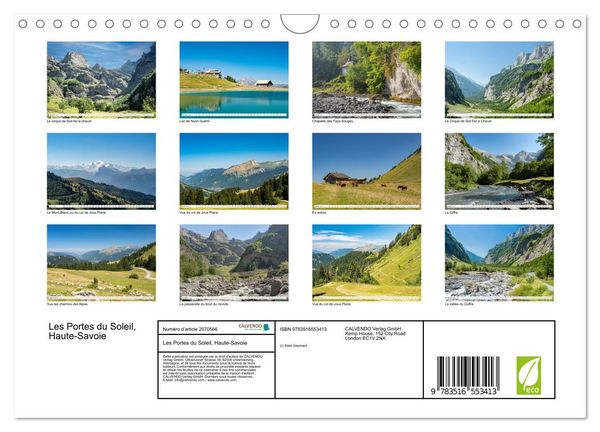 Produktbild: Les Portes du Soleil, Haute-Savoie (Calendrier mural 2026 DIN A4 vertical), CALVENDO calendrier mensuel