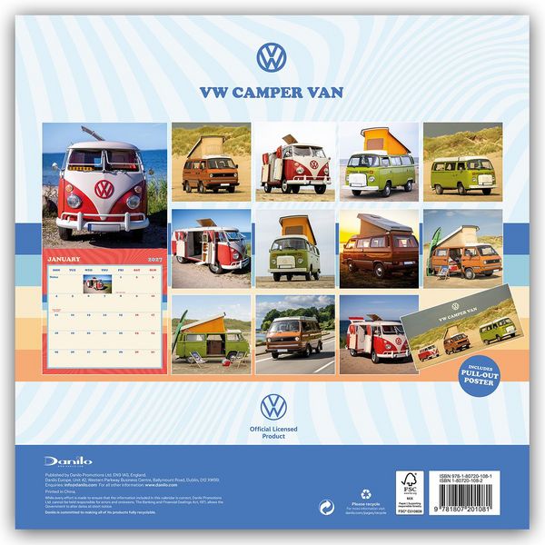 Produktbild: Volkswagen Camper Van &ndash; VW Bus 2027 &ndash; Wandkalender