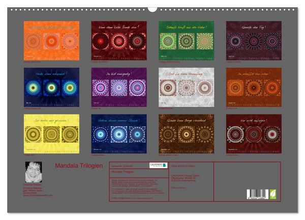 Produktbild: Mandala Trilogien (Wandkalender 2026 DIN A2 quer), CALVENDO Monatskalender