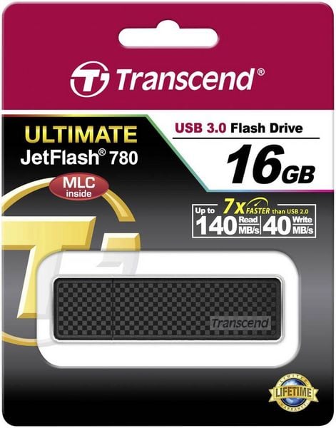 Produktbild: Transcend JetFlash&reg; 780 USB-Stick 16 GB Schwarz TS16GJF780 USB-A (USB 3.2 Gen 1)