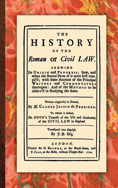Produktbild: The History of the Roman or Civil Law