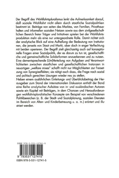 Produktbild: Wohlfahrtspluralismus