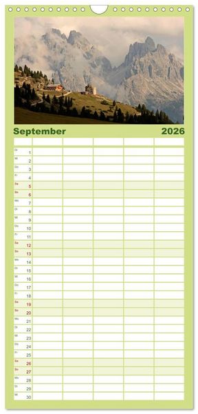 Produktbild: Familienplaner 2026 - Traumhaftes Italien mit 5 Spalten (Wandkalender, 21 x 45 cm) CALVENDO