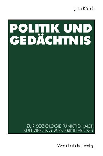 Produktbild: Politik und Ged&auml;chtnis