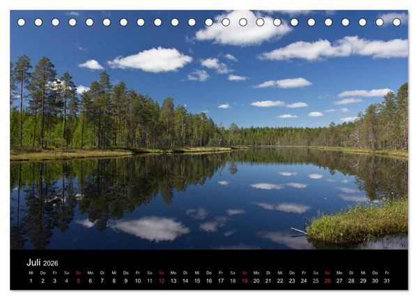 Produktbild: Finnland - Land der tausend Seen (Tischkalender 2026 DIN A5 quer), CALVENDO Monatskalender