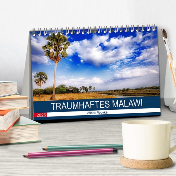 Produktbild: Traumhaftes Malawi (Tischkalender 2026 DIN A5 quer), CALVENDO Monatskalender
