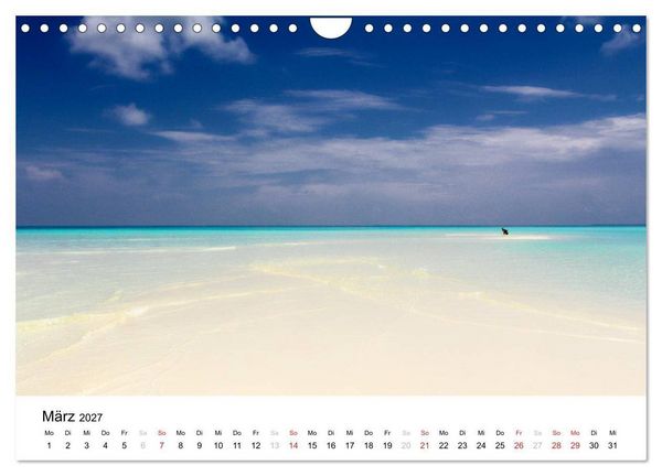 Produktbild: Malediven - Das Paradies im Indischen Ozean I (Wandkalender 2027 DIN A4 quer), CALVENDO Monatskalender