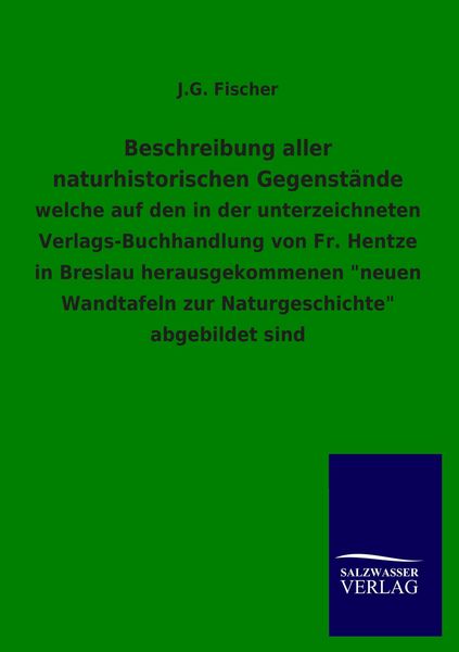 Produktbild: Beschreibung aller naturhistorischen Gegenst&auml;nde