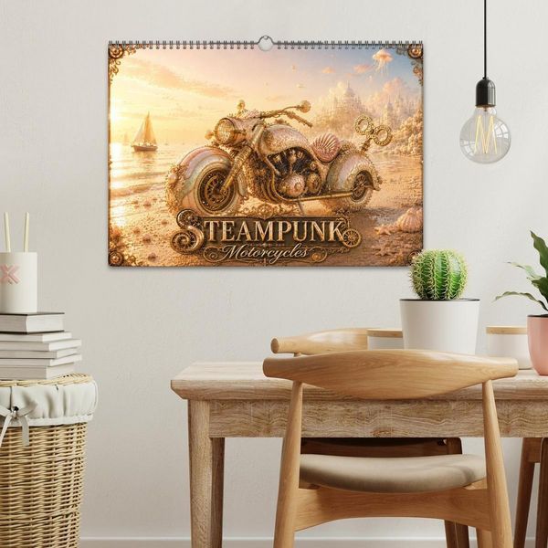 Produktbild: STEAMPUNK Motorcycles (Wandkalender 2027 DIN A3 quer), CALVENDO Monatskalender