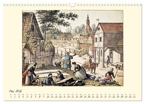 Produktbild: Alltagsleben der Biedermeier-Zeit (Wandkalender 2026 DIN A3 quer), CALVENDO Monatskalender