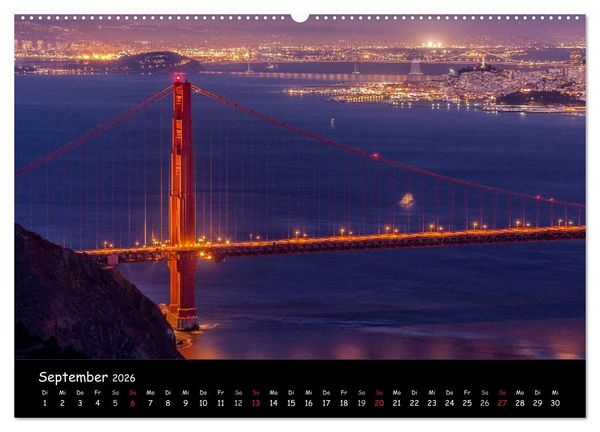 Produktbild: Leuchtende St&auml;dte (Wandkalender 2026 DIN A2 quer), CALVENDO Monatskalender