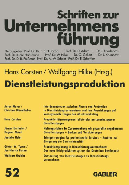 Produktbild: Dienstleistungsproduktion