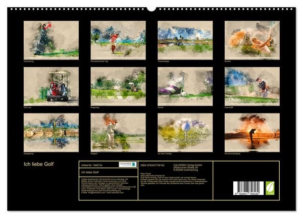 Produktbild: Ich liebe Golf (hochwertiger Premium Wandkalender 2026 DIN A2 quer), Kunstdruck in Hochglanz