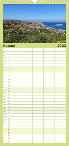 Produktbild: Kreta - Paradies an der Wiege Europas - Familienplaner hoch (Wandkalender 2022 , 21 cm x 45 cm, hoch)