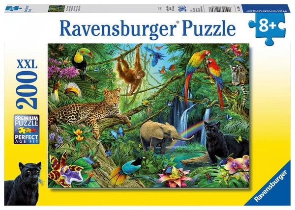 Produktbild: Puzzle Ravensburger Tiere im Dschungel 200 Teile XXL