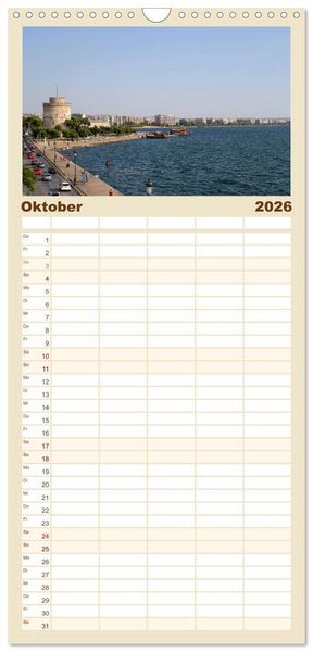 Produktbild: Familienplaner 2026 - Griechenland - Von Epirus bis zu den Inseln mit 5 Spalten (Wandkalender, 21 x 45 cm) CALVENDO