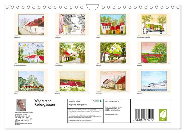 Produktbild: Wagramer Kellergassen (Wandkalender 2026 DIN A4 quer), CALVENDO Monatskalender