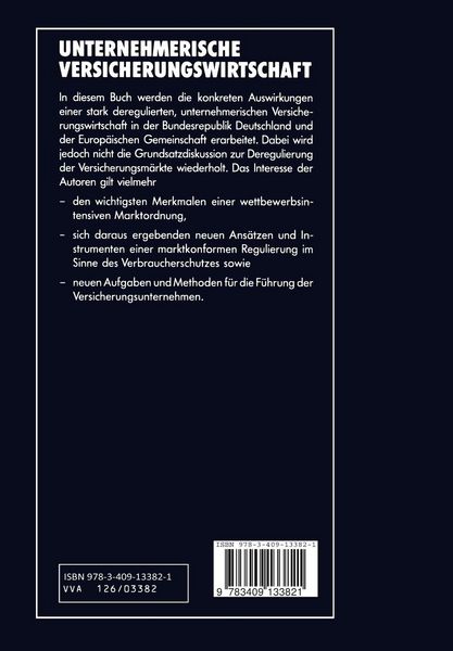 Produktbild: Unternehmerische Versicherungswirtschaft